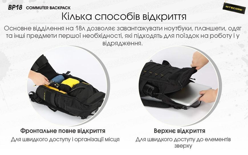 Універсальний рюкзак Nitecore BP18 (Cordura 500D, підвищена міцність) 18л 010803.1 фото
