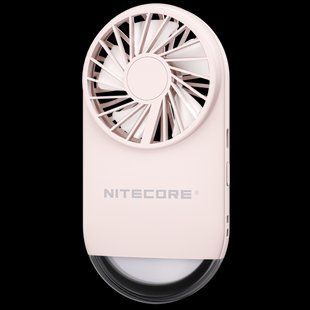 Бездротовий портативний вентилятор з ліхтарем Nitecore NEF02 (USB-C, 1200мАг), рожевий 011108 фото