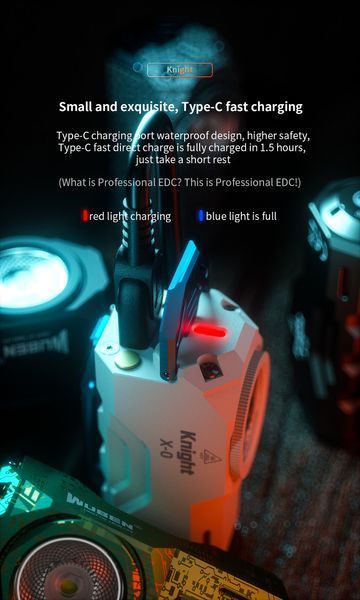 Универсальный карманный EDC фонарь Wuben X0 Titanium Grey (800-900Лм, NICHIA 519A, 102м) 160106.2 фото