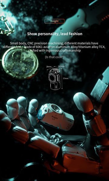 Универсальный карманный EDC фонарь Wuben X0 Titanium Grey (800-900Лм, NICHIA 519A, 102м) 160106.2 фото