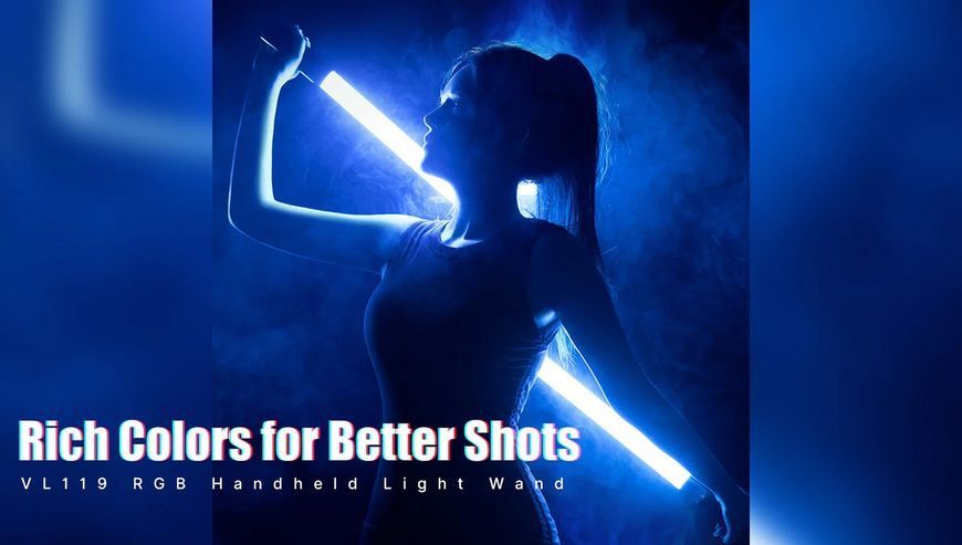 Ручний світлодіодний світильник кольорова лампа меч для фотостудії Ulanzi VL119 RGB Tube Light 50см, CRI 95+, 2500-9000К з можливі