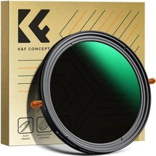 Светофильтр для объектива камеры K&F Concept ND & CPL 2 in 1 Lens Filter ND2-ND32 67мм с переменной нейтрально 070115 фото