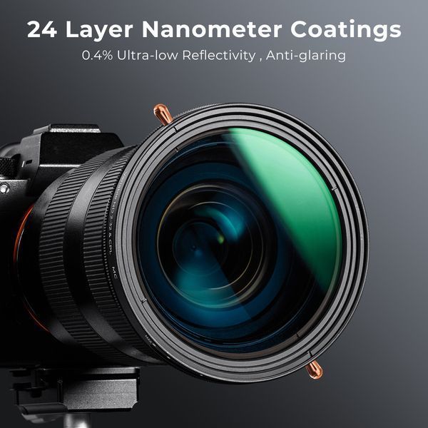Світлофільтр для об'єктива камери K&F Concept ND & CPL 2 in 1 Lens Filter ND2-ND32 67мм зі змінною нейтральною щільністю та поляри