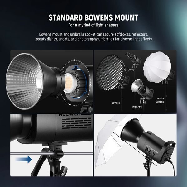 Професійне студійне відеосвітло NEEWER CB100C 130 Вт RGB LED Video Light (2700-6500K, RGB, APP контроль, 2,4G) 10103224 фото