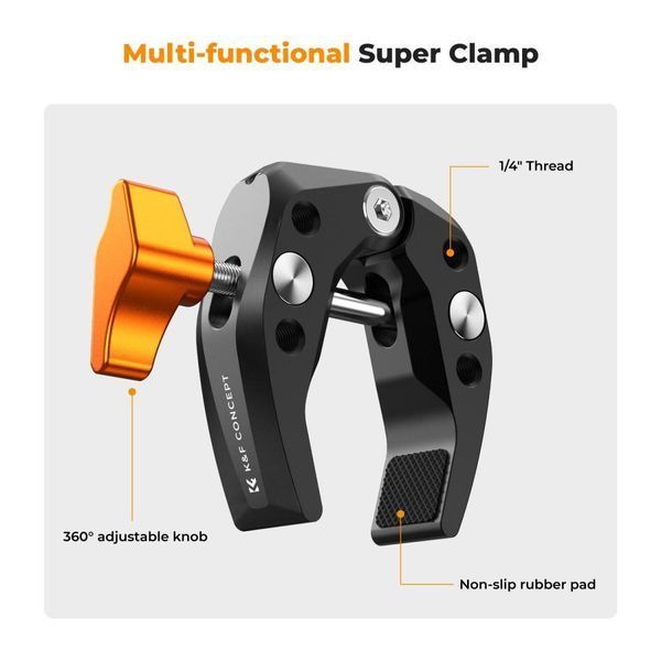 Супер-затискач K&F Concept Ms15 з шириною відкриття 60мм (KF31.081) KF31.081 фото