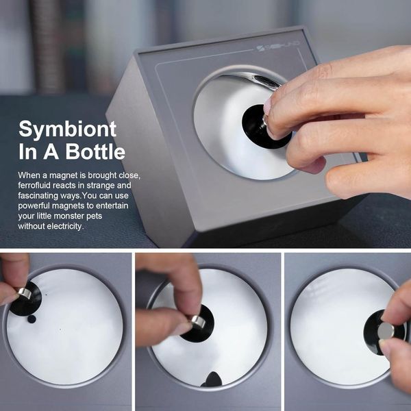 Музыкальная ритмичная настольная лампа с магнитной жидкостью Sovenomund Ferrofluid Magnetic Liquid Gray 100304/2 фото