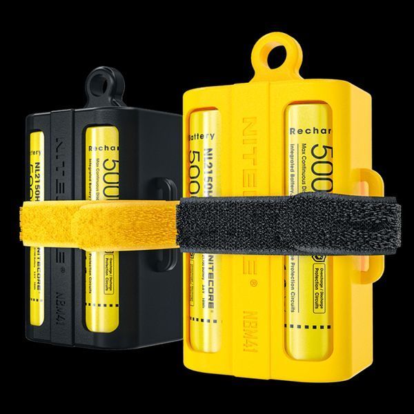Портативный силиконовый кейс магазин для аккумуляторов 21700 - Nitecore NBM41, черный 010708 фото