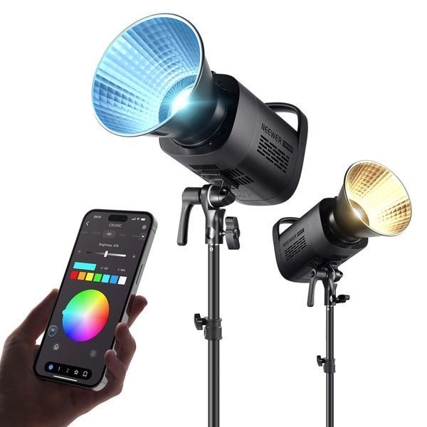 Професійне студійне відеосвітло NEEWER CB100C 130 Вт RGB LED Video Light (2700-6500K, RGB, APP контроль, 2,4G) 10103224 фото
