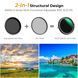 Світлофільтр для об'єктива камери K&F Concept ND & CPL 2 in 1 Lens Filter ND2-ND32 67мм зі змінною нейтральною щільністю та поляри