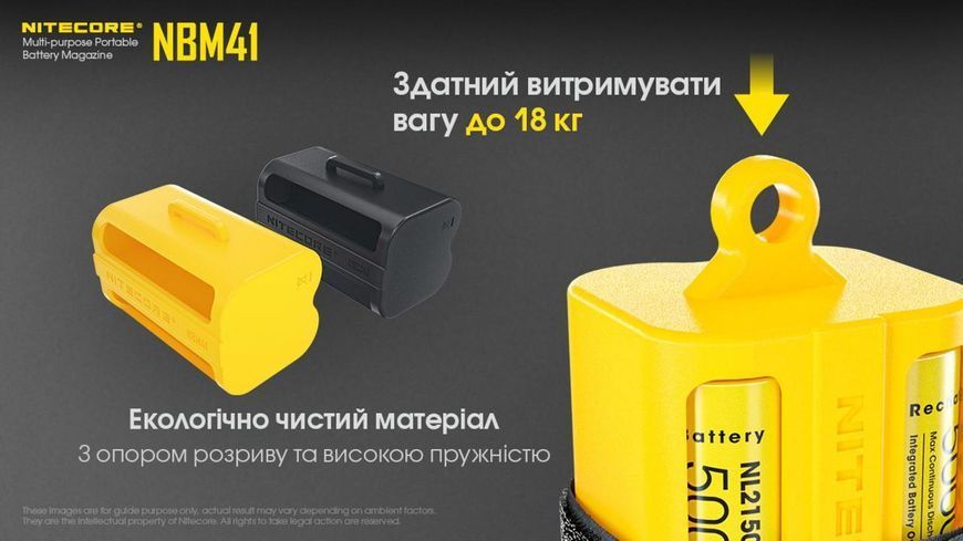 Портативный силиконовый кейс магазин для аккумуляторов 21700 - Nitecore NBM41, черный 010708 фото