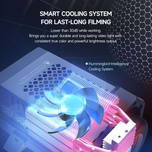 Світлодіодне студійне відеосвітло COB SYNCO COLBOR CL220R RGB (250 Вт, 2700K-6500K, з керуванням APP) 060109 фото
