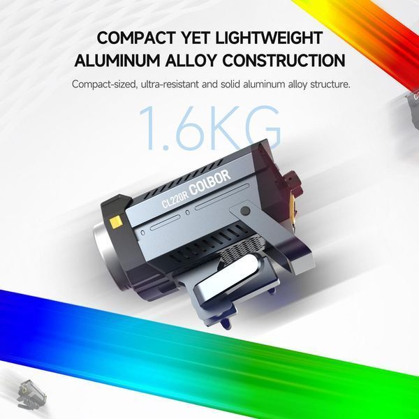Світлодіодне студійне відеосвітло COB SYNCO COLBOR CL220R RGB (250 Вт, 2700K-6500K, з керуванням APP) 060109 фото