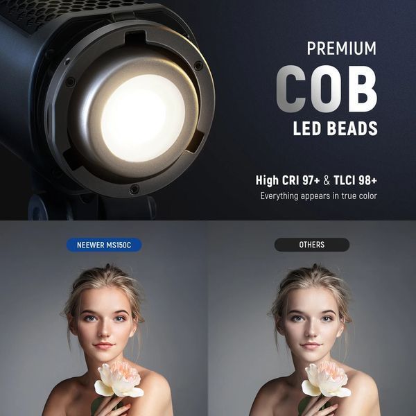 Студийный видеосвет NEEWER MS150C 150 Вт RGB LED Video Light (2700-6500K, RGB, APP контроль, 2,4G) 10105120 фото