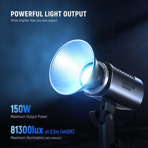 Студийный видеосвет NEEWER MS150C 150 Вт RGB LED Video Light (2700-6500K, RGB, APP контроль, 2,4G) 10105120 фото