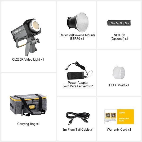 Світлодіодне студійне відеосвітло COB SYNCO COLBOR CL220R RGB (250 Вт, 2700K-6500K, з керуванням APP) 060109 фото