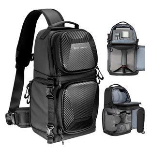 Рюкзак сумка через плечо для фотокамеры, штатива K&F Concept Urban Wanderer U02 10 л черный (KF13.176) KF13.176 фото