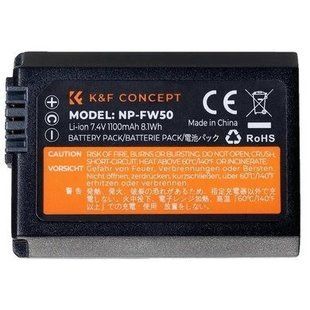 Аккумуляторная батарея K&F Concept NP-FW50 1100mAh для камер Sony (KF28.0015V3) KF28.0015V3 фото