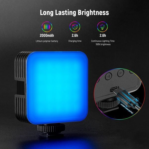 Відеосвітло накамерне світло з магнітом NEEWER RGB61 (2500-8500K, 6Вт, CRI 97+, 2000 мАг) 10104108 фото