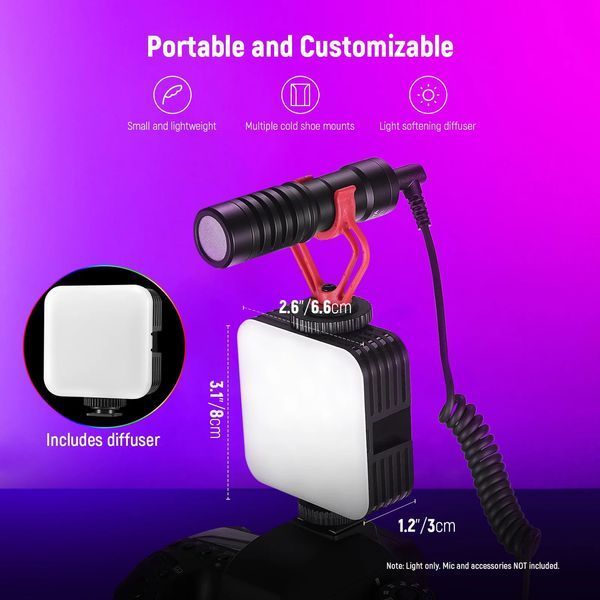 Відеосвітло накамерне світло з магнітом NEEWER RGB61 (2500-8500K, 6Вт, CRI 97+, 2000 мАг) 10104108 фото