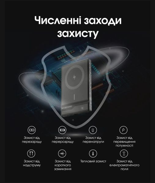 Бездротовий зовнішній зарядний пристрій Power Bank Nitecore NW5000 (QC 3.0, 5000mAh) 011310 фото