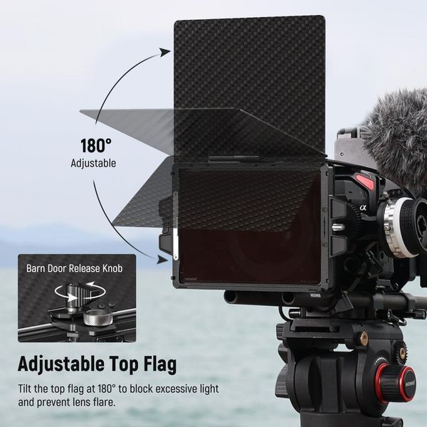 Компендіум для камери Neewer PG002 Mini Matte Box з 2 лотками для фільтрів 4х5,65" та адаптерами 67/72/77/82мм 10102178 фото