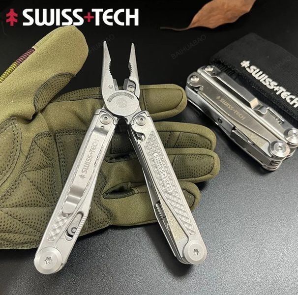 Складаний багатофункціональний інструмент мультитул Swiss Tech 18в1 матовий