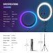 Кільцева студійна RGB LED лампа для блогера Neewer RP19C 42Вт 48см 2500-10000К з APP керуванням