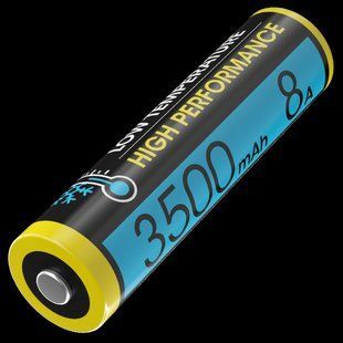 Морозостікий літій-іонний акумулятор 18650 Nitecore NL1835LTHP (3500mAh, 8А) 010702.2 фото