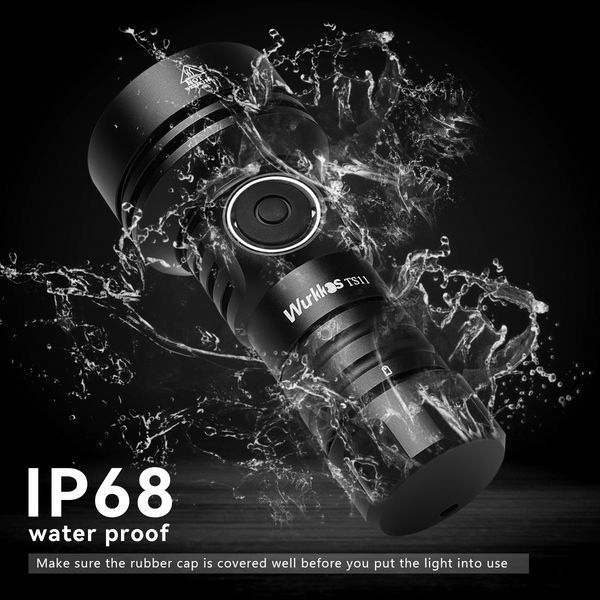 Мощный аккумуляторный ручной фонарик Wurkkos TS11 RGB Black (2000Lm, Anduril 2.0, 1*18350, 616м) 040406 фото