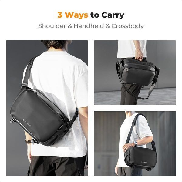 Cумка на плечо для фотоаппарата K&F Concept Camera Sling Bag 12л Urban Wander 01 Black (KF13.177) KF13.177 фото