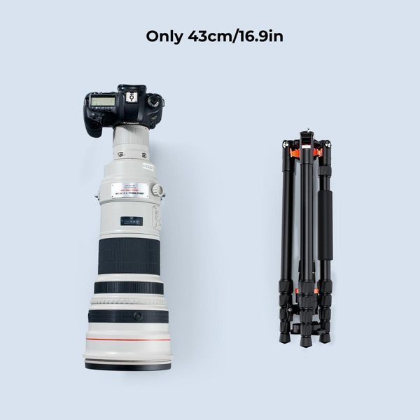 Алюмінієвий штатив з центральною віссю K&F Concept O255A6+BH-32L для фотокамери, висота 1,98м, вантажопідйомність 12кг (KF09.124) KF09.124 фото
