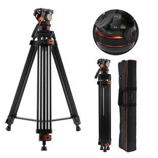 Професійний штатив трипод з рідинною головкою K&F Concept VA3+BV10 серії DV 1,91м (8кг, оберт 360&deg;, нахил +90 &deg;/-75 &deg;) (KF09.147) KF09.147 фото