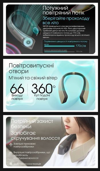 Nitecore NEF20 Портативний вентилятор на шию 011102 фото