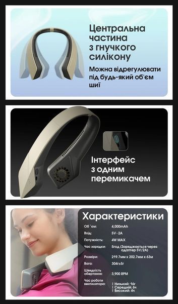 Nitecore NEF20 Портативний вентилятор на шию 011102 фото