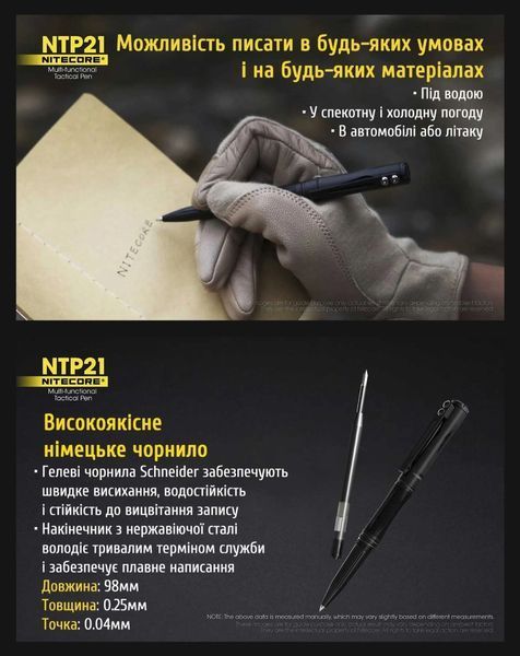 Алюмінієва ручка Nitecore NTP21 011206 фото