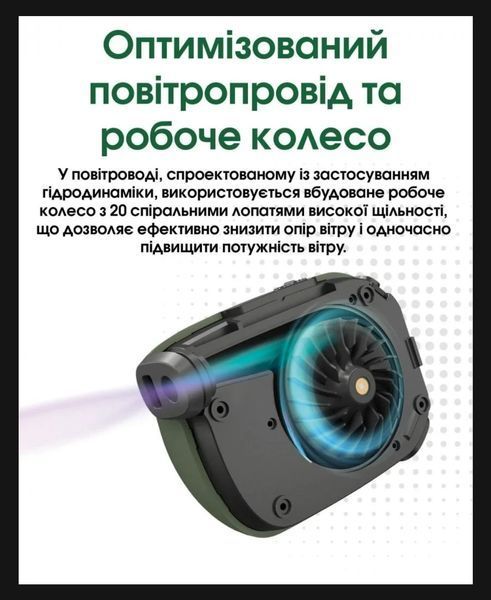 Компрессор Nitecore BB Mini для очистки фото и видео техники, зеленый (65км/ч, 4800мАч) 011008 фото