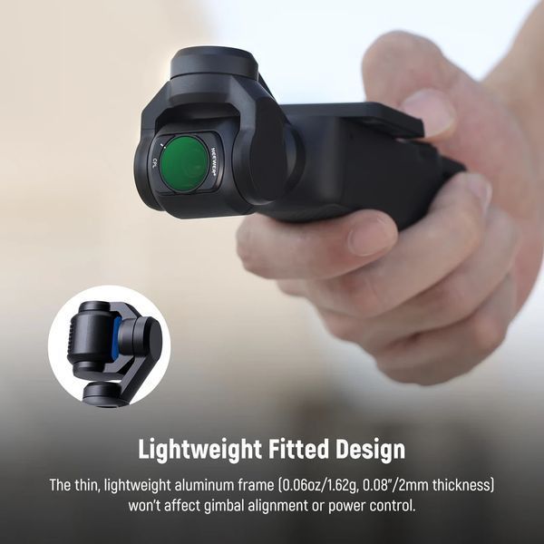 Набір магнітних світлофільтрів Neewer FL-P10 для DJI Pocket 3 (ND8~1000，LPR，MIST1/4, CPL, ND8/PL~ND64/PL）14шт. 10103578 фото