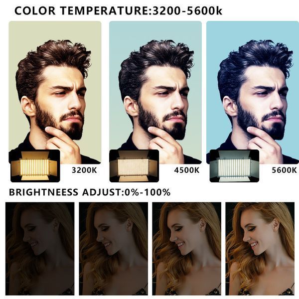 Фотостудійна світлодіодна лампа відеосвітло Nagnahz U800+ 50 Вт комплект зі штативом 160см (3200-5600К) 100510.1 фото