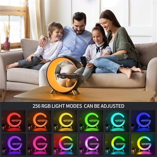 Настільна лампа RGB - G безпровідна зарядка, колонка Black 100226 фото
