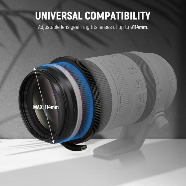 Керування фокусуванням Neewer PG001 mini follow focus з A/B зупинками & 15мм затиском для стержня, silver