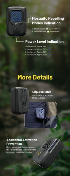 Nitecore EMR40 Портативний Фумігатор відлякувач комах на акумуляторі до 10год роботи 010905 фото