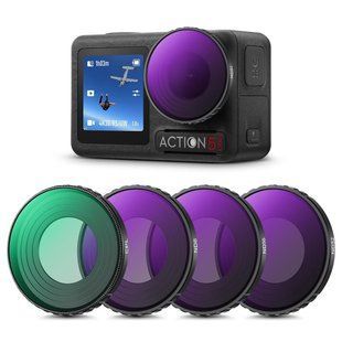 Набор светофильтров K&F Concept ND8+ND16+ND32+CPL для DJI Osmo Action 4 та Osmo Action 5 Pro, 4 шт. (SKU.2337) SKU.2337 фото