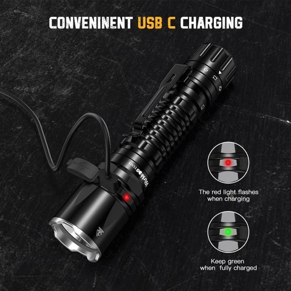 Ручной фонарь Wurkkos TD03 (1800Лм, 353м, USB C, SFT40 5000K, 1*18650) 040402 фото