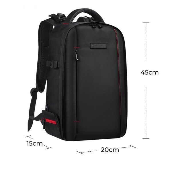 Професійний легкий рюкзак для фотоапарата та аксесуарів K&F Concept 18L Nature Wander 05 Black (KF13.151) KF13.151 фото