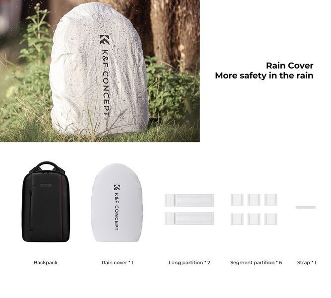Професійний легкий рюкзак для фотоапарата та аксесуарів K&F Concept 18L Nature Wander 05 Black (KF13.151) KF13.151 фото