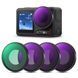 Набір світлофільтрів K&F Concept ND8 + ND16 + ND32 + CPL для DJI Osmo Action 4 та Osmo Action 5 Pro, 4шт. (SKU.2337)