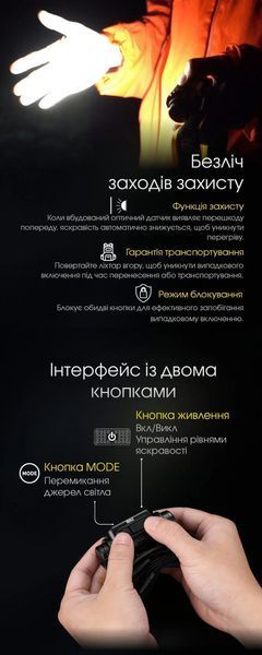 Nitecore NU43 Налобний ліхтар (Датчик наближення, USB Type-C) 010214 фото