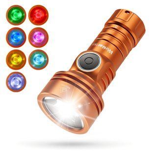 Потужний акумуляторний ручний ліхтарик Wurkkos TS11 RGB Orange (2000Lm, Anduril 2.0, 1*18350, 616м) 040405 фото