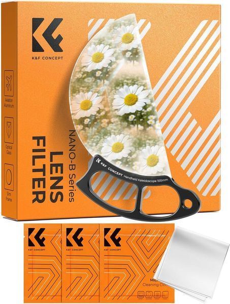 Полукруглый ручной фильтр калейдоскоп K&F Concept Kaleidoscope Nano-B 100мм с 3 салфетками (KF01.2802V1) KF01.2802V1 фото