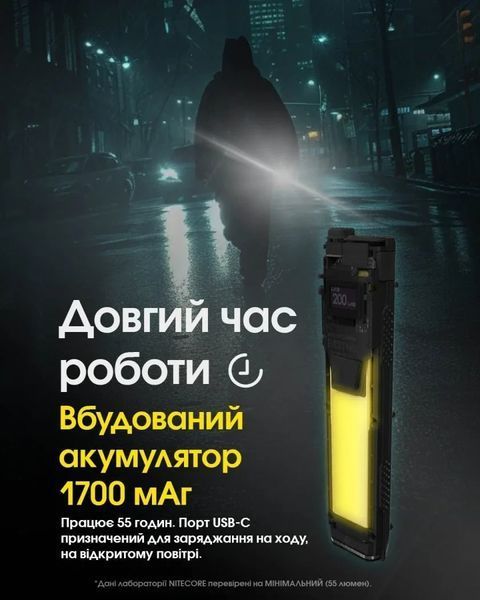 Потужний далекобійний ультратонкий ліхтар Nitecore EDC27 UHi (3100Лм, 305м, USB Type-C) 010341.1 фото